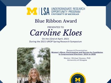 2021 UROP Spring Symposium Blue Ribbon IG 1 